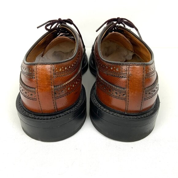 Dexter Brown Pebbled Leather Longwing Wingtip Brogues Oxford Shoes Size 9C - Picture 8 of 16